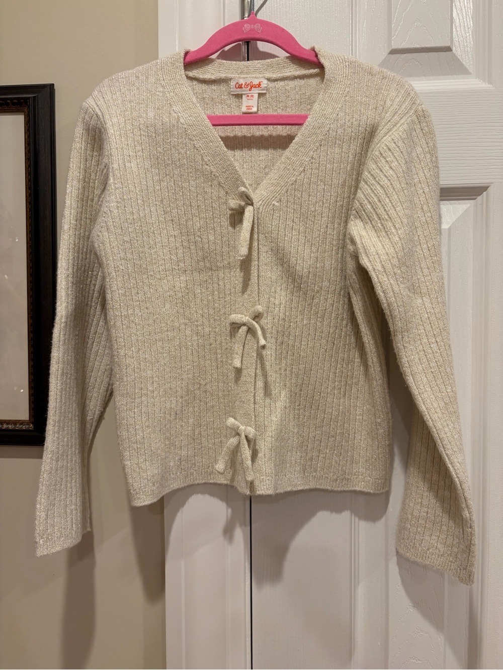 Cat & Jack Cozy Faux Tie-Front Ribbed Cardigan Sweater